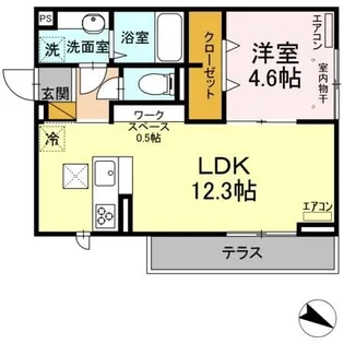 AXIS南流山【1階】の間取り
