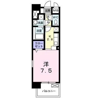 リーフグリーン【7階】の間取り