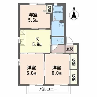 カーサ アコルデ A【2階】の間取り