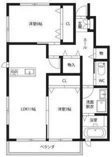 ピース・クレアA棟【1階】の間取り