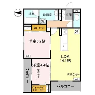 TORISIA千里丘I【1階】の間取り