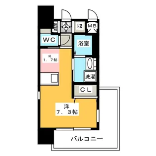 プレサンス鶴舞駅前ブリリアント【3階】の間取り