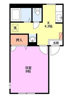 コーポカメリア D【2階】の間取り