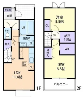 Terraced House Nolina Aの間取り