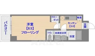 グランバッソ博多【8階】の間取り