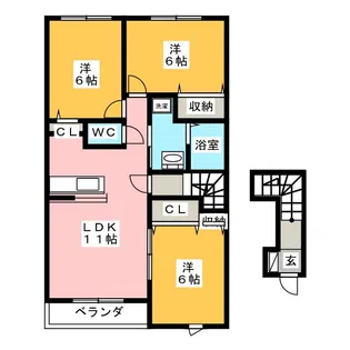 パルティール【2階】の間取り