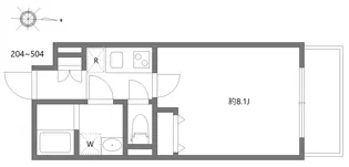 エムブイエフエム大阪放出II【2階】の間取り