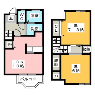 リバティヒルズ八反【2階】の間取り