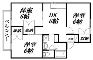 テクトピアホームズ高丘II【1階】の間取り