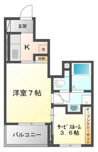 コートハウス安塚【1階】の間取り