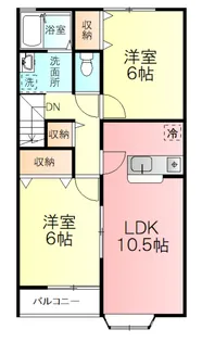 ファミールK 壱番館【2階】の間取り
