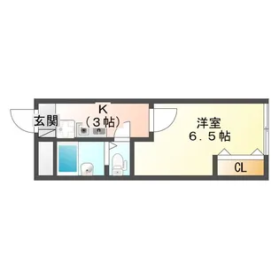 レオパレス北町【2階】の間取り