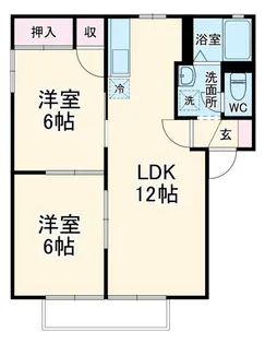 プラネットテンB【2階】の間取り