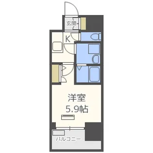 レオンコンフォート難波ブラン【4階】の間取り