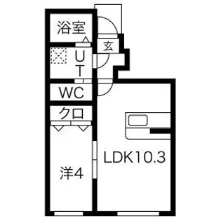 Crest尼沼A棟【1階】の間取り