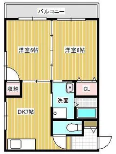 サンライズ平岡【3階】の間取り