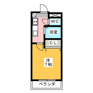 パレス茶臼前【3階】の間取り