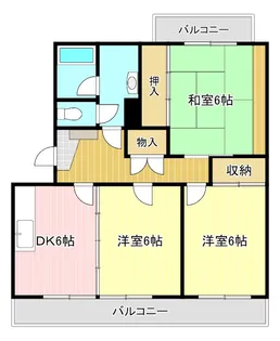 パレス和合【3階】の間取り