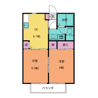AFLOAT II番館【1階】の間取り