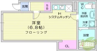 スカイコート小松島A【1階】の間取り