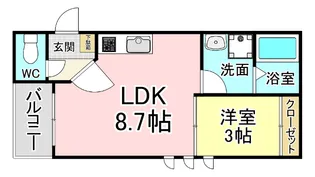 福岡県北九州市小倉南区葛原2【アパート】の間取り