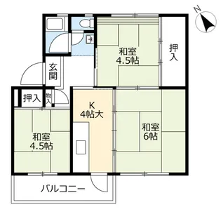 UR志徳【5階】の間取り