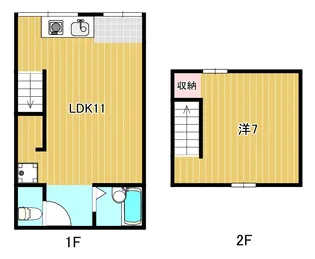 大阪府大阪市福島区海老江7【一戸建】の間取り
