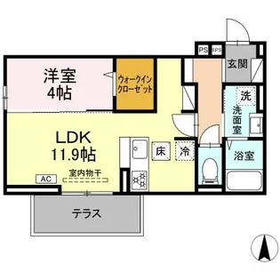 (仮)D-ROOM富士河口湖町 F【1階】の間取り