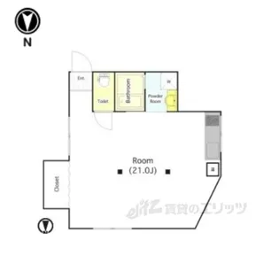 1Rの間取り画像