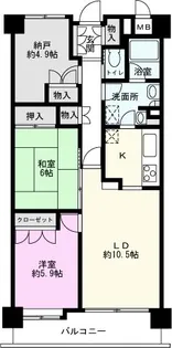 ラミアール春日部A棟【3階】の間取り