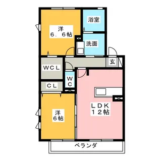 クオーレ【1階】の間取り