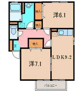 フラーゼA【1階】の間取り