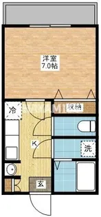 ハイツリバーG【4階】の間取り