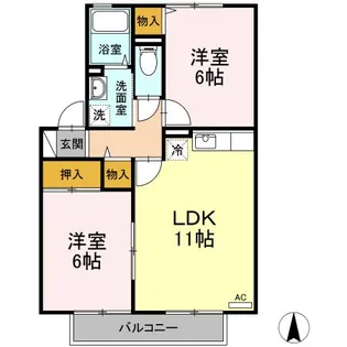アーバン・ステージ 壱弐番館【2階】の間取り