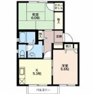 クレールTOMO2【2階】の間取り