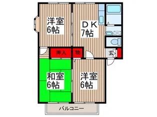 ウィンディア小泉【1階】の間取り