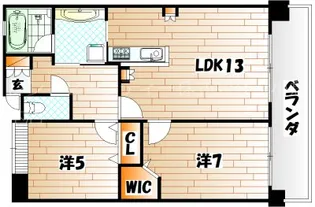 エイルマンション香春口ロゼア【2階】の間取り