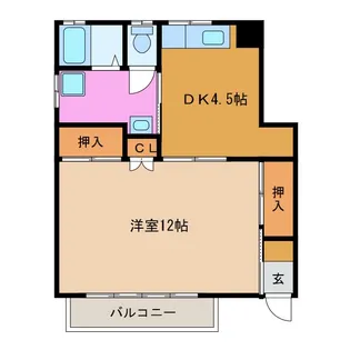 大野ハイツ【1階】の間取り