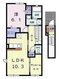 広島県安芸高田市吉田町国司【アパート】の間取り