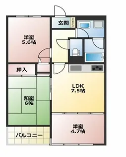 グランドール影取【2階】の間取り