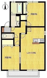 2LDKの間取り画像