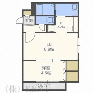 ルーエ北円山【3階】の間取り