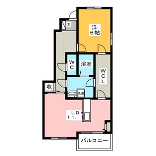 プリムローズII III【1階】の間取り