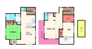 茨城県取手市寺田【一戸建】の間取り