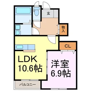 ミラルーツ【1階】の間取り