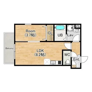 大阪府岸和田市筋海町【アパート】の間取り