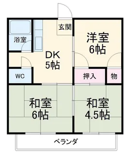 石川ハイツA【1階】の間取り