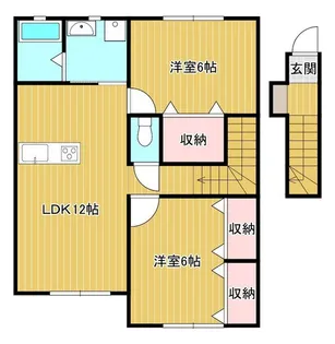 グランディール芳泉A【2階】の間取り