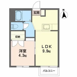 アーバンハイツT III【2階】の間取り