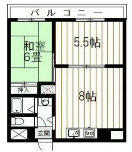 グリーンハイム瓜生【3階】の間取り
